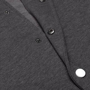 Chaqueta universitaria con mangas de cuero y letras de béisbol en blanco personalizada para hombre, precio al por mayor - Product Image 6