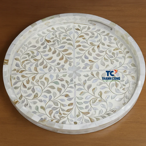Hot Selling MOTHER OF PEARL TRAY from Vietnam Direct Export for <b>Ramadan</b> Iftar Table Decoration and <b>Gift</b> Package - Product Image 2