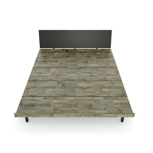 เตียงคู่ JAPA GN68016 ขนาด 160x200 ซม. ดีไซน์มินิมอลพร้อมโครงเหล็กและต้องประกอบเอง เตียงไม้ยางพาราขนาดควีนไซส์ - Product Image 4