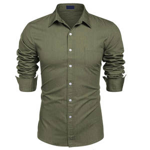 Chemise en jean pour homme au design moderne et confortable, en tissu 100 % coton respirant, style décontracté et écologique - Product Image 1