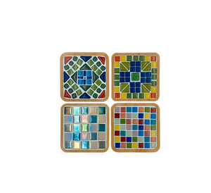 Sous-verre en mosaïque élégant Offre Spéciale, sous-verres en mosaïque fait à la main, matériau de couleur mixte, sous-verre en mosaïque pour le prix bas - Product Image 6