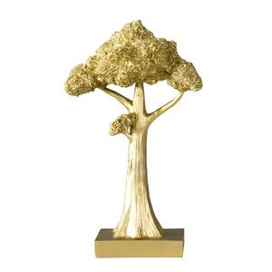 Figurine exquise en métal arbre doré Sculpture décorative de qualité supérieure Pièce maîtresse parfaite pour les maisons sophistiquées - Product Image 1