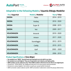 Boquilla de pulverización de agua para limpiaparabrisas para VW Caddy, Skoda Kodiaq (envío desde el fabricante de Turquía) Código de producto: WR2243 - Product Image 5