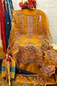 ชุดซอลวาร์ผ้าโปร่งบางสำหรับผู้หญิงชุดงานปักลายผ้าออร์แกนเซล - Product Image 2