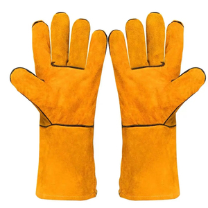 Guantes de soldadura de cuero de vaca resistentes al agua con protección contra el calor producidos a mano para uso en conducción - Product Image 2