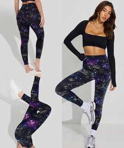 Leggings taille haute respirants extensibles doux opaques pour femmes pantalon imprimé de contrôle du ventre pour la course à pied cyclisme activités de fitness - Product Image 3