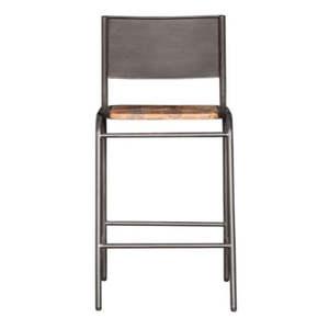 Silla de Cuero con Estructura Metálica, Venta Especial, Uso Específico y Muebles Comerciales, Silla para Barra de Bar, Silla Metálica Industrial, Taburetes de Bar - Product Image 5