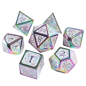 ชุดลูกเต๋าโลหะหลายด้านอุปกรณ์เสริมสำหรับปาร์ตี้เกม RPG - Product Image 1