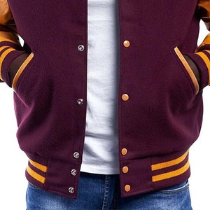 Chaquetas Bomber Varsity de estilo universitario personalizables para niños y niñas Chaqueta recubierta de invierno con letras de béisbol personalizada - Product Image 4