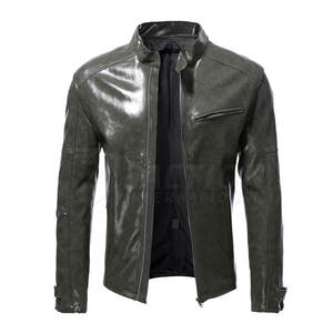 Meilleur prix High Street hommes à manches longues toile cuir mode veste conception personnalisable pour l'hiver une utilisation de haute qualité - Product Image 1