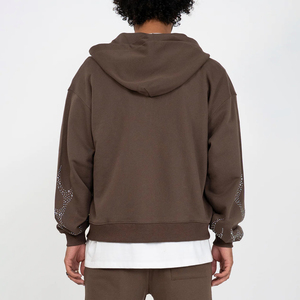 Nuevo Conjunto Deportivo de Invierno para Hombre con Capucha y Pedrería, 100% Algodón, Transpirable, Ligero, Totalmente Personalizable - Product Image 4