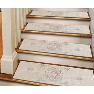 Beige Printed <b>Rug</b>: Soft Tones <b>Boho</b> Modern Stair Treads,Goblen - Product Image 2