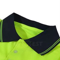 Polo de secado rápido de poliéster transpirable de uniforme de trabajo reflectante de alta luz para trabajadores