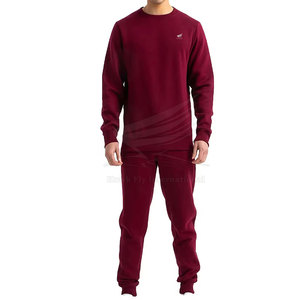 Ensemble de survêtement d'hiver pour homme en coton 100% de qualité supérieure - Fermeture à cordon personnalisable et poches latérales, respirant, vêtements de rue - Product Image 1