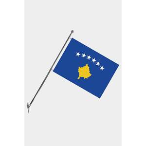 Ensemble de mât de drapeau pour montage mural, design télescopique, drapeaux/bannières en polyester, impression numérique graphique - Product Image 1
