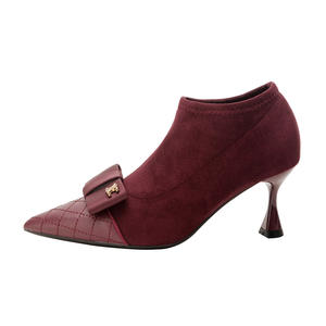 Escarpins classiques à bout ouvert pour femmes, talons aiguilles en cuir véritable, élégants pour banquets et événements - Product Image 5