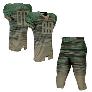 Conjunto de Uniforme de Fútbol Americano Premium Transpirable, Sublimación Personalizada, Manga Larga, 100% Poliéster, Hecho en Pakistán para Equipos - Product Image 1