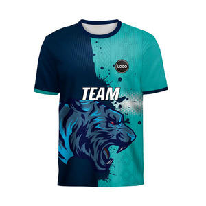 Camiseta de fútbol con sublimación degradada personalizada, Multicolor camiseta de poliéster, ropa deportiva en blanco, ropa informal de Fitness para hombres, OEM - Product Image 3