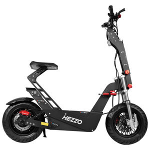 HEZZO F8 Foldable Gas <b>Scooter</b> Seat 60V 10KW 61-80km/h 50Ah Waterproof Full Suspension Aluminum Black China - Product Image 5