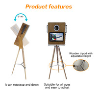 Machine photomaton automatique rétro en bois avec imprimante et appareil photo, facile à assembler, pour événements et fêtes, livraison directe depuis l'entrepôt américain