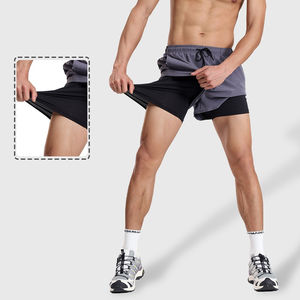 กางเกงขาสั้นออกกำลังกายสำหรับผู้ชาย ผ้าฝ้าย 100% ระบายอากาศ แห้งเร็ว สไตล์สตรีท ผูกเชือก เหมาะสำหรับวิ่งกลางแจ้งในฤดูร้อน - Product Image 4