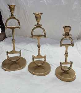 Soporte de vela de pilar con broca de caballo dorado para candelero, decoración de mesa para fiestas de boda, portavelas decorativo, estilo ecuestre - Product Image 5