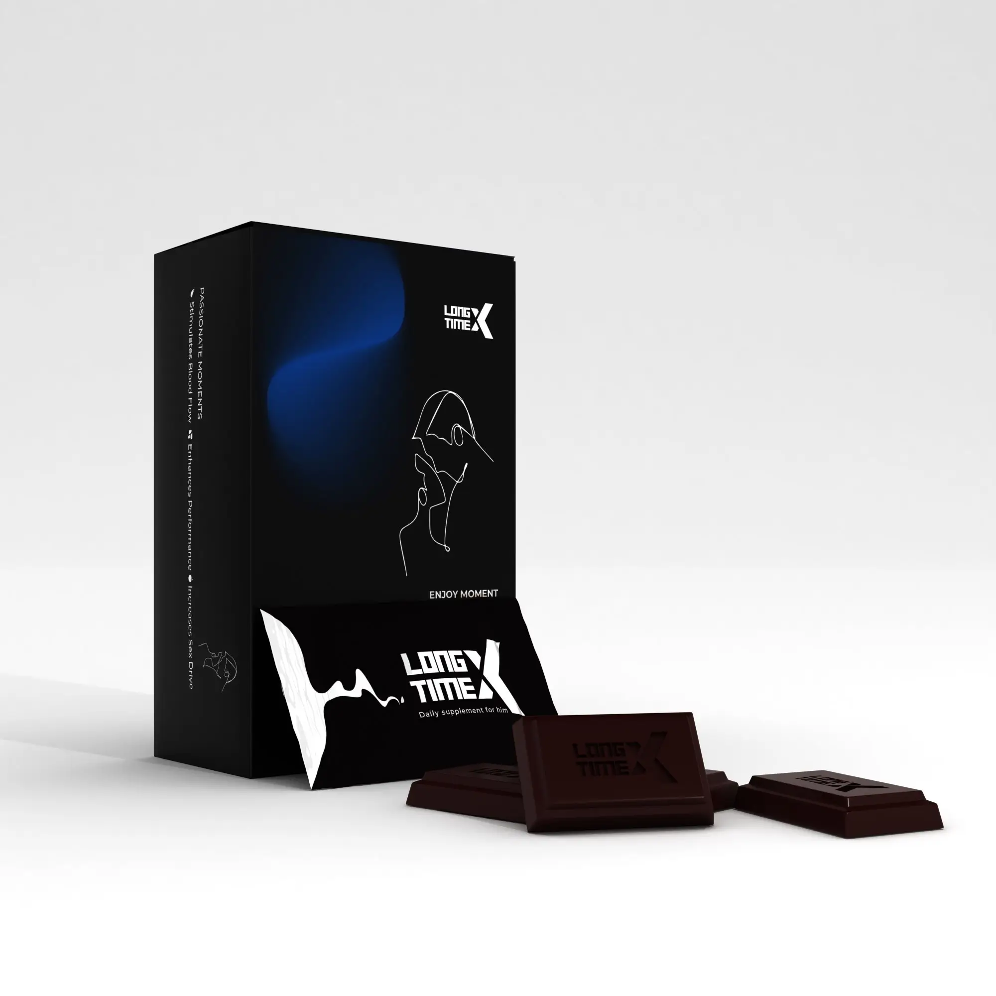 LongtimeX chocolate para ele, suplemento de humor, melhora a saúde sexual masculina, libido, vitalidade, brinquedos sexuais para homens, amor doce