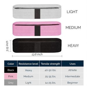 Bandas Elásticas Ajustables para Cadera con Logotipo Personalizado para Gimnasio y Fitness |   Bandas Elásticas de Resistencia para Entrenamiento - Product Image 4