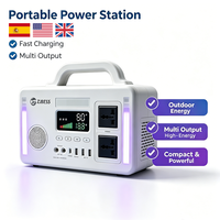 Estación de Energía Portátil con Altavoz Bluetooth de 300W y 384Wh, Generador Solar para Campamentos y Fiestas al Aire Libre