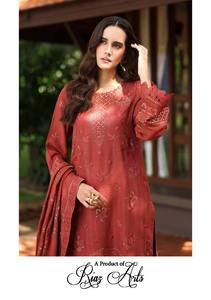 Trajes de piel melocotón bordados para mujer Ropa de invierno para mujer shalwar kameez de piel melocotón bordada pakistaní a precio barato - Product Image 6
