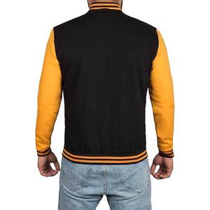 Chaquetas de manga de cuero para hombre de diseño personalizado para invierno otoño y primavera-chaquetas de lana de béisbol Letterman y Varsity High Street OEM - Product Image 4