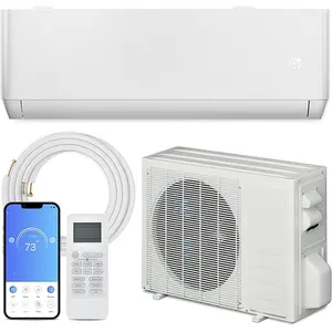 Diskon besar Wifi diaktifkan 9000 BTU Split AC 115V sistem pemanas/AC terpasang di dinding, 22 SEER2