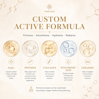 Sérum raffermissant au peptide NAD en marque privée, sérum pour le visage et le cou au collagène OEM, formule personnalisée