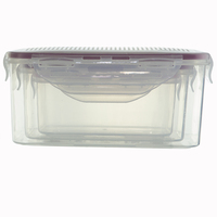 Ensemble de boîtes à bento en plastique transparent et micro-ondable Récipient de stockage d'aliments à emporter transparent avec couvercles hermétiques à verrouillage rapide Vietnam