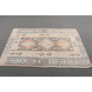 Tapis turc vintage 3,6x5,5 pi (111x169 cm), tapis Kilim gris camouflage - Product Image 3