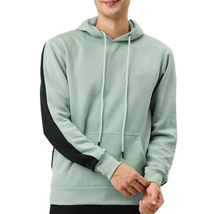 Sweat à capuche en molleton de coton léger pour homme avec logo personnalisé, OEM ODM, vente en gros, sweat à capuche uni de qualité supérieure, streetwear - Product Image 1