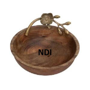 Vajilla para el hogar y el hotel, decoración de ensalada de verduras, cuenco de madera para servir y mezclar, cuenco portátil de estilo moderno para servidor de alimentos - Product Image 3