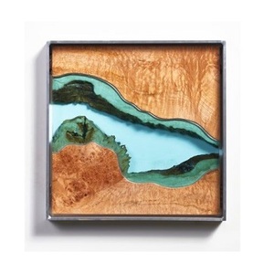 Sous-verre essentiel de boisson et de thé de table de restaurant de haute qualité en résine et en bois à vendre en vrac du fabricant indien - Product Image 1