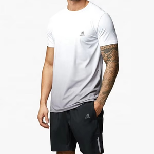 Ensemble de survêtement 2 pièces pour homme en coton tricoté respirant 100 %, style urbain, pour la gym et le fitness, imprimé 3D - Product Image 4