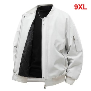 แจ็กเก็ตหนาฤดูหนาวของผู้ชาย, 9XL แจ็คเก็ตทีมเบสบอลสีทึบแฟชั่นลำลองเสื้อแจ็คเก็ตผู้ชายไซส์ใหญ่9XL - Product Image 2