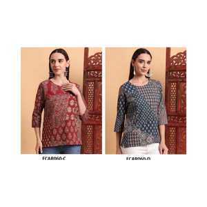 Kurti indien en coton rayonne doux et élégant moderne pour les femmes impression numérique confortable de tous les jours prix direct d'usine - Product Image 2