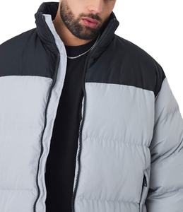 Doudoune personnalisée pour hommes avec capuche, longue fermeture à glissière, style décontracté, vestes rembourrées de haute qualité, 2026 - Product Image 3