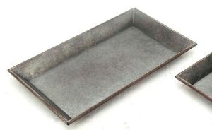 Juego de 3 bandejas galvanizadas de forma ovalada de diseño moderno bandeja galvanizada de alta calidad con asas para decoración del hogar bandeja de artículos de mesa - Product Image 6