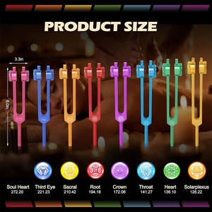 Ensemble de diapasons Chakra pour la guérison 7 Chakra 1 Soul Purpose Weighted Diapasons pour l'ADN Healing Sound Therapy L. A.ELAHI & CO - Product Image 2
