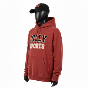 Sweat à capuche pour homme de qualité supérieure en molleton de coton 320 GSM, vêtement d'hiver, couleur unie, logo brodé en feutre personnalisé, sweat à capuche basique - Product Image 4