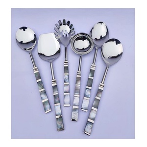 Utensilios de cocina de acero de último diseño, utensilios de cocina, cubiertos, cuchara para servir, espátulas ranuradas, espátulas fritas, colador de aceite, cubiertos - Product Image 2