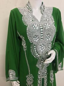 Nuevo y Elegante Kimono Abaya Kaftan de Georgette Ligero con Bordado de Lujo para Mujer Musulmana, para Cualquier Ocasión, Hecho a Mano - Product Image 2