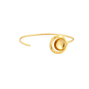 Bracelet jonc en laiton plaqué or jaune, design simple et moderne, bijoux personnalisés pour femmes et filles, bijoux faits à la main - Product Image 1
