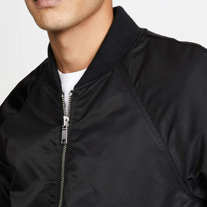 Veste bomber pour homme, tendance automne, vente en gros, logo personnalisé sur le devant, toile, marque de mode décontractée, grande taille - Product Image 2