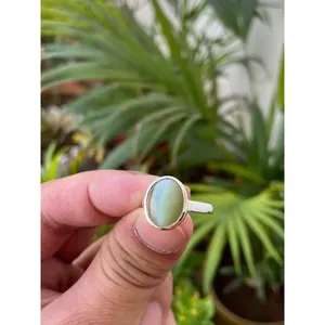 Anillo de Ojo de Gato con Crisoberilo Natural, Plata de Ley 925, Joyería de Piedras Preciosas Hecha a Mano, Proveedor Mayorista - Product Image 5